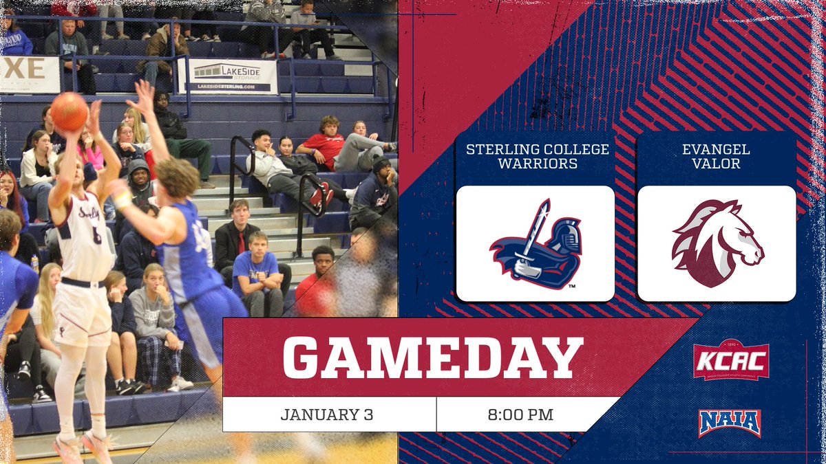 We are back at it tonight after the holiday break. We host Evangel at 8 pm. If you can't be at the game, check out the livestream kcacnetwork.com/sterling/ #Swordsup