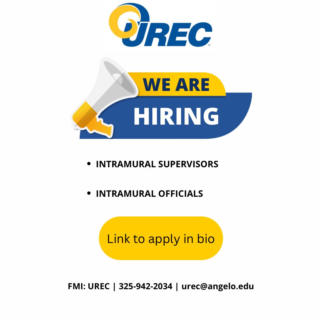 UREC is hiring! If you have any questions please contact us! Link to apply is in our bio.