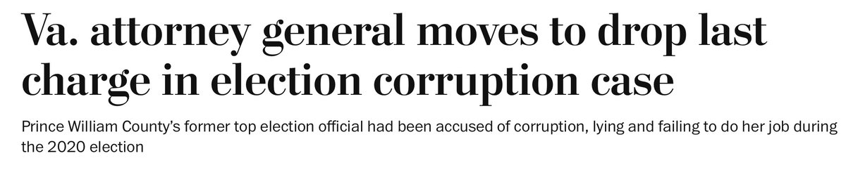 Wrongly prosecuted Virginia election official finally gets cleared after needless suffering caused by Trumpian lies:
washingtonpost.com/dc-md-va/2024/…