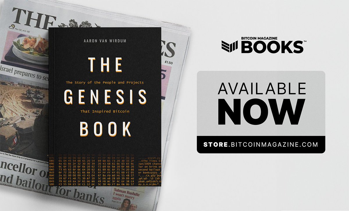 The Genesis Book: The Story of the People and Projects That Inspired # Bitcoin by @AaronvanW Now available in the @BitcoinMagazine Store  https://t.co/KKpdejMECu