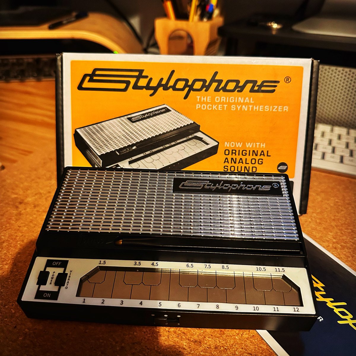 My incredible daughters treated me to a  <a href="/the_stylophone/">STYLOPHONE</a> for Xmas! A great addition to my musical instrument collection. #stylophone #musicalinstrument #synthmusic #synth
