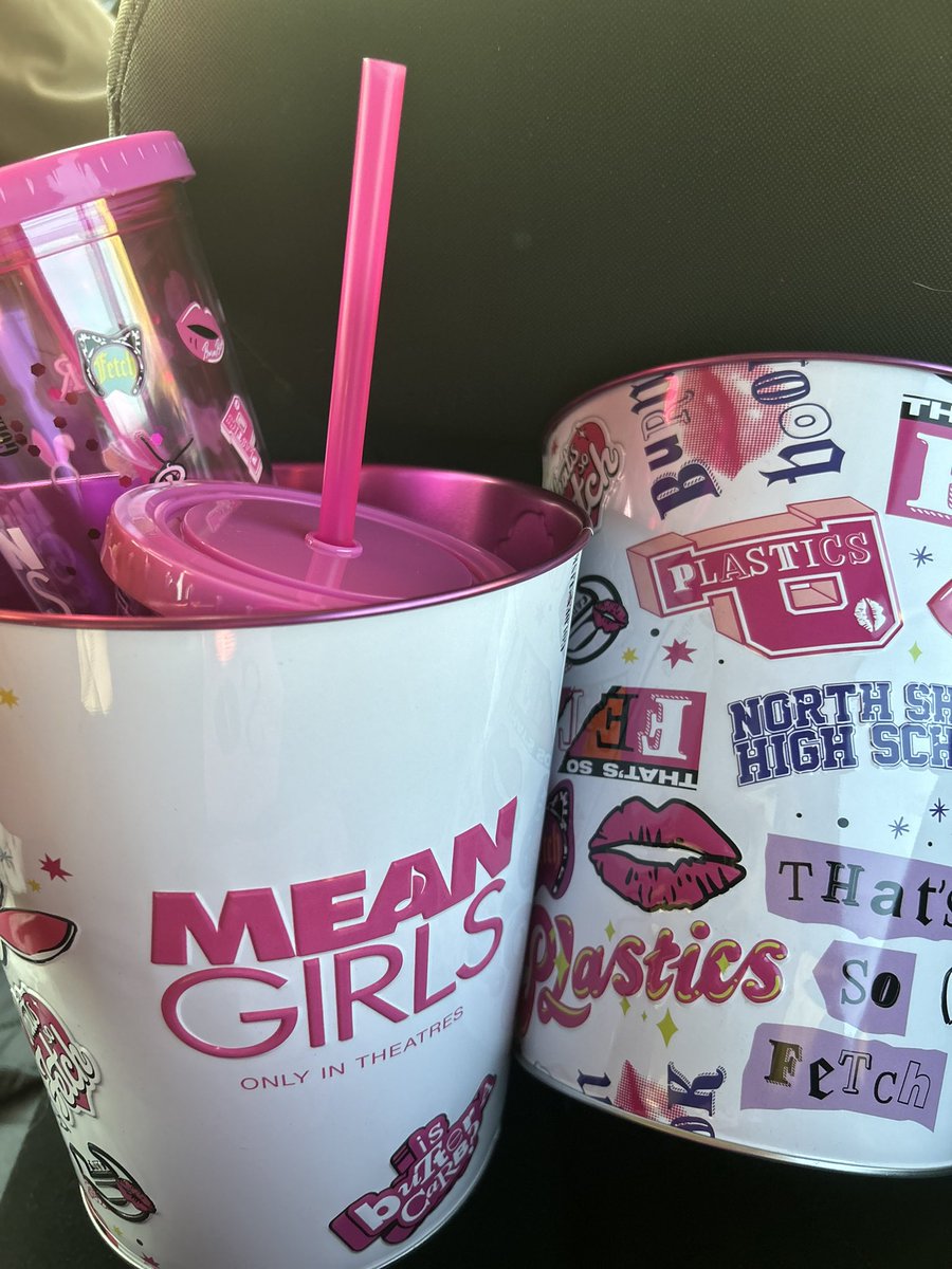 pinkfilms2's tweet photo. On Wednesdays we RUN to Cinemark to buy mean girls popcorn buckets and cups 🤭🖤💗 https://t.co/hD3tcmYaen