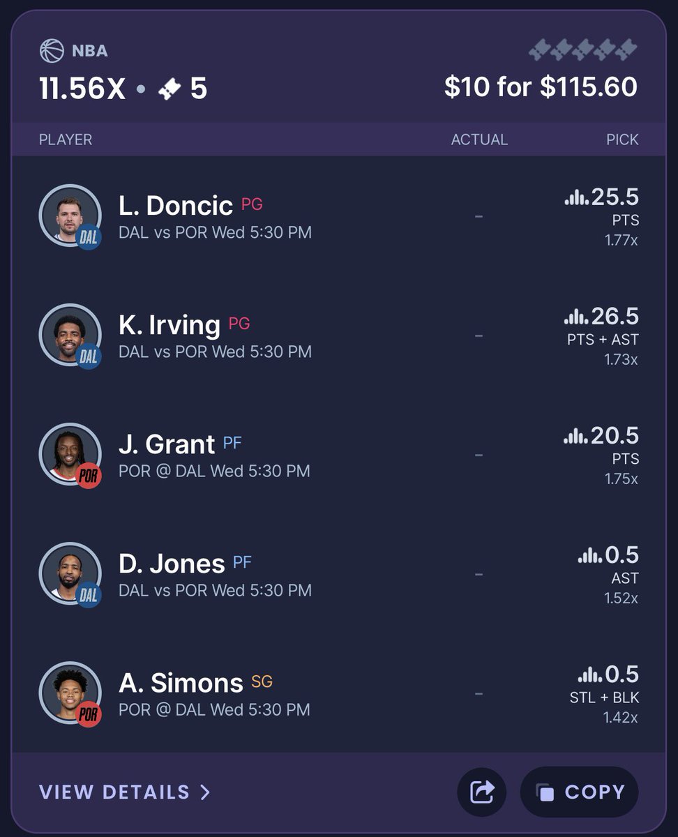 austinsprops's tweet photo. SLEEPER DISCOUNT GAME STACK LOTTOS🔥

POR Vs DAL 🏀 OKC Vs ATL

Luka Doncic 32.5 ➡️25.5 Pts
Shai Gilly-Alexander 34.5 ➡️ 27.5 Pts

$10➡️$166.60
$10➡️$115.60

Sleeper gives discounts daily. Quit MISSING out⬇️

Code AUSTIN for up to $500 in Free Bets https://t.co/16GYirRZHY https://t.co/ZbtrT6WdMx