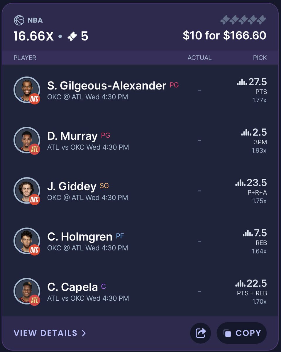 austinsprops's tweet photo. SLEEPER DISCOUNT GAME STACK LOTTOS🔥

POR Vs DAL 🏀 OKC Vs ATL

Luka Doncic 32.5 ➡️25.5 Pts
Shai Gilly-Alexander 34.5 ➡️ 27.5 Pts

$10➡️$166.60
$10➡️$115.60

Sleeper gives discounts daily. Quit MISSING out⬇️

Code AUSTIN for up to $500 in Free Bets https://t.co/16GYirRZHY https://t.co/ZbtrT6WdMx