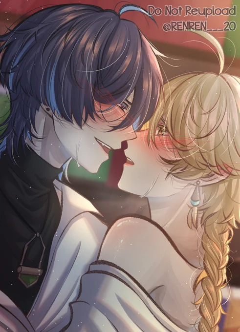 A little snu snu after birthday party  Wanderer x Aether  #GenshinImpact