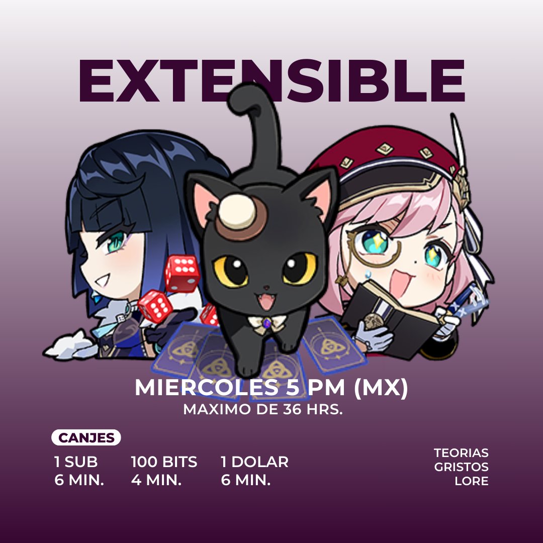 🔴 El extensible comienza como en 1hr, con 3hrs en el contador 

Aquí están los precios y abajo estarán las metas y cosas por hacer

Espero salga bien :D