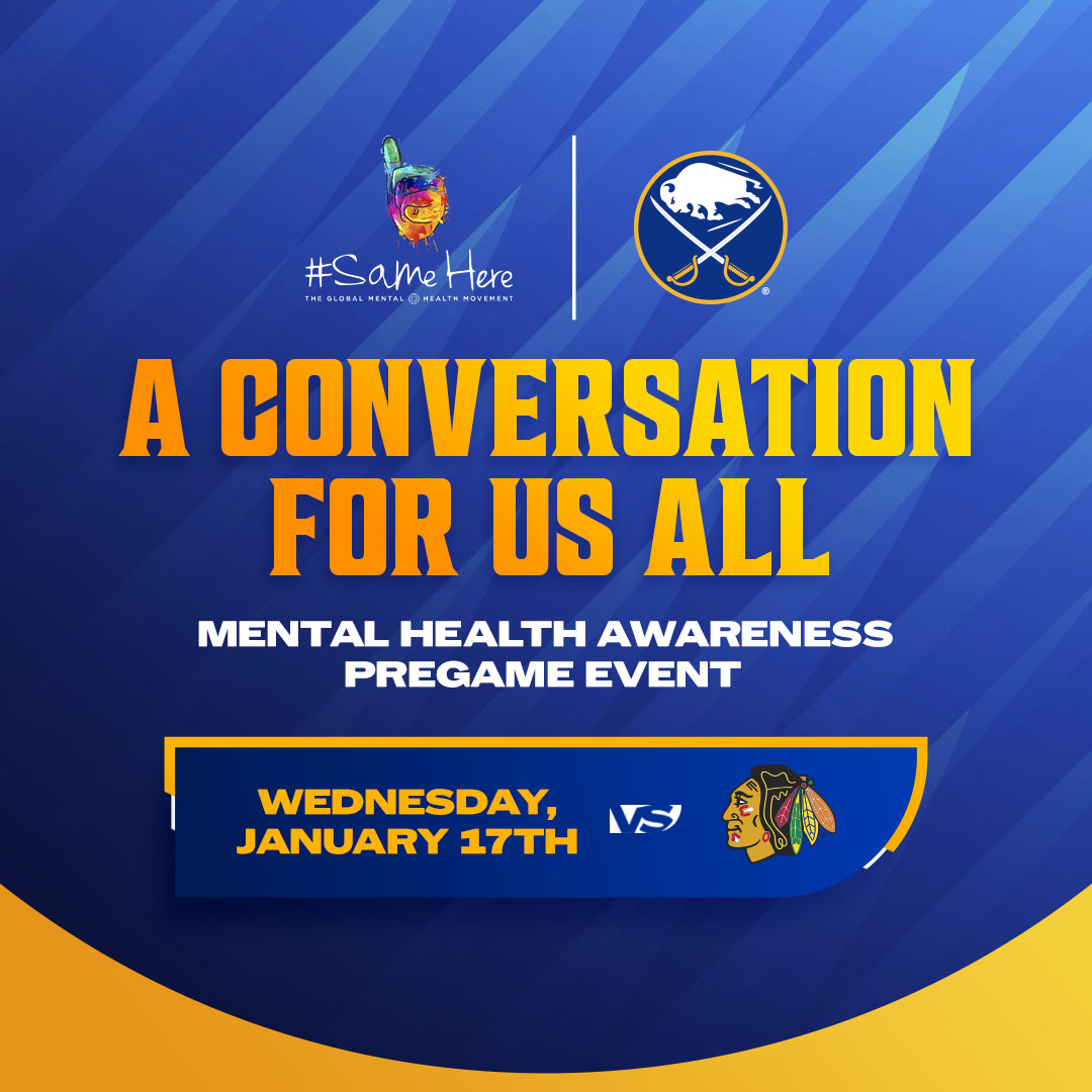 Join us for a pregame panel discussion with @SameHere_Global on January 17! Learn more: sabres.com/samehere