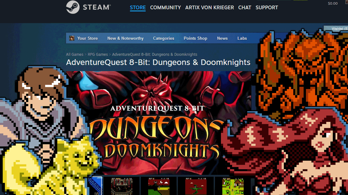 Dungeons &amp; DoomKnights just released on STEAM! If you backed this project on Kickstarter... Surprise! I just sent you a Steam Code on BackerKit. store.steampowered.com/app/2702960/Ad…