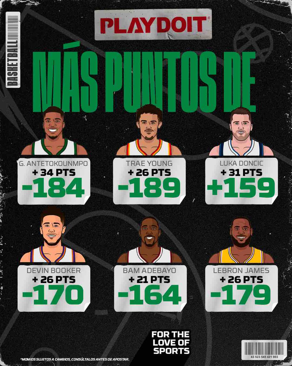 playdoitmexico's tweet photo. 🚨 ¡Atentos, sobrinos! 🚨
🏀 Es miércoles de NBA y si 3 de estos jugadores hacen hoy más puntos de los que vienen en la imagen, rifaré 5 bonos en X, entre los que le den 🔁 RT y comenten con el #NBAPlaydoit
¿Quién se apunta? 🎟️ https://t.co/LXhDDA4ULH