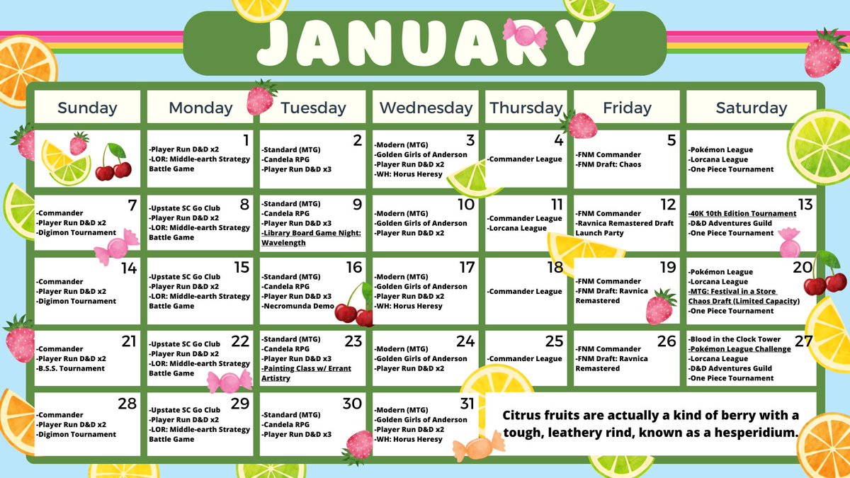 _empiregames_'s tweet photo. ✨Hope everyone's new year is starting out right! ✨

We have lots of fun events to come and to start it off here is January's event calendar. https://t.co/SQdfE3YlHc