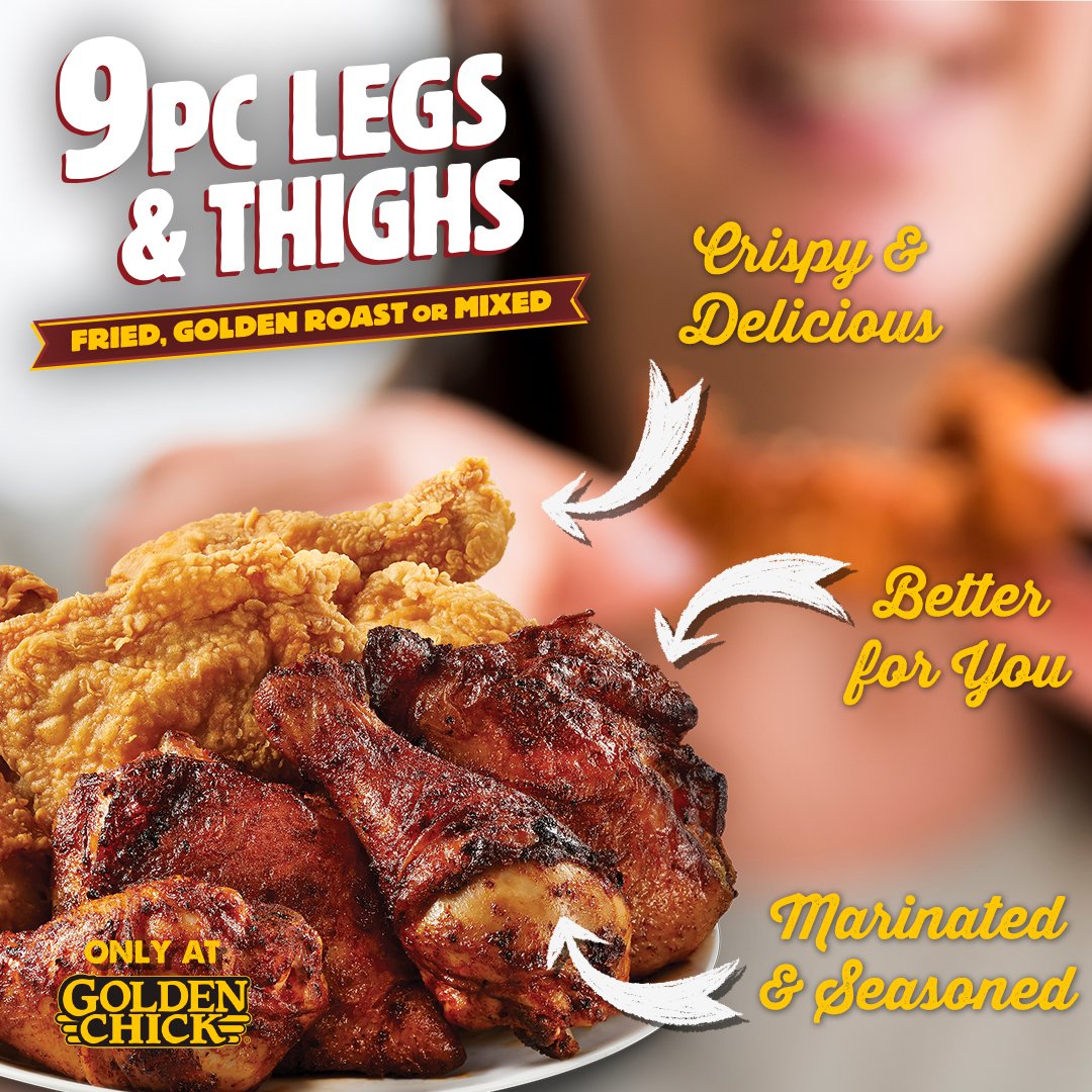 We're drumming up some flavorful excitement to start the new year right. 🔥

The 9 Piece Legs &amp; Thighs is back! For just 13.99, you can enjoy hand-marinated Golden Roast chicken, fried chicken...or mix it up with both 😎.

You don't want to miss out on this delicious deal. 🤤