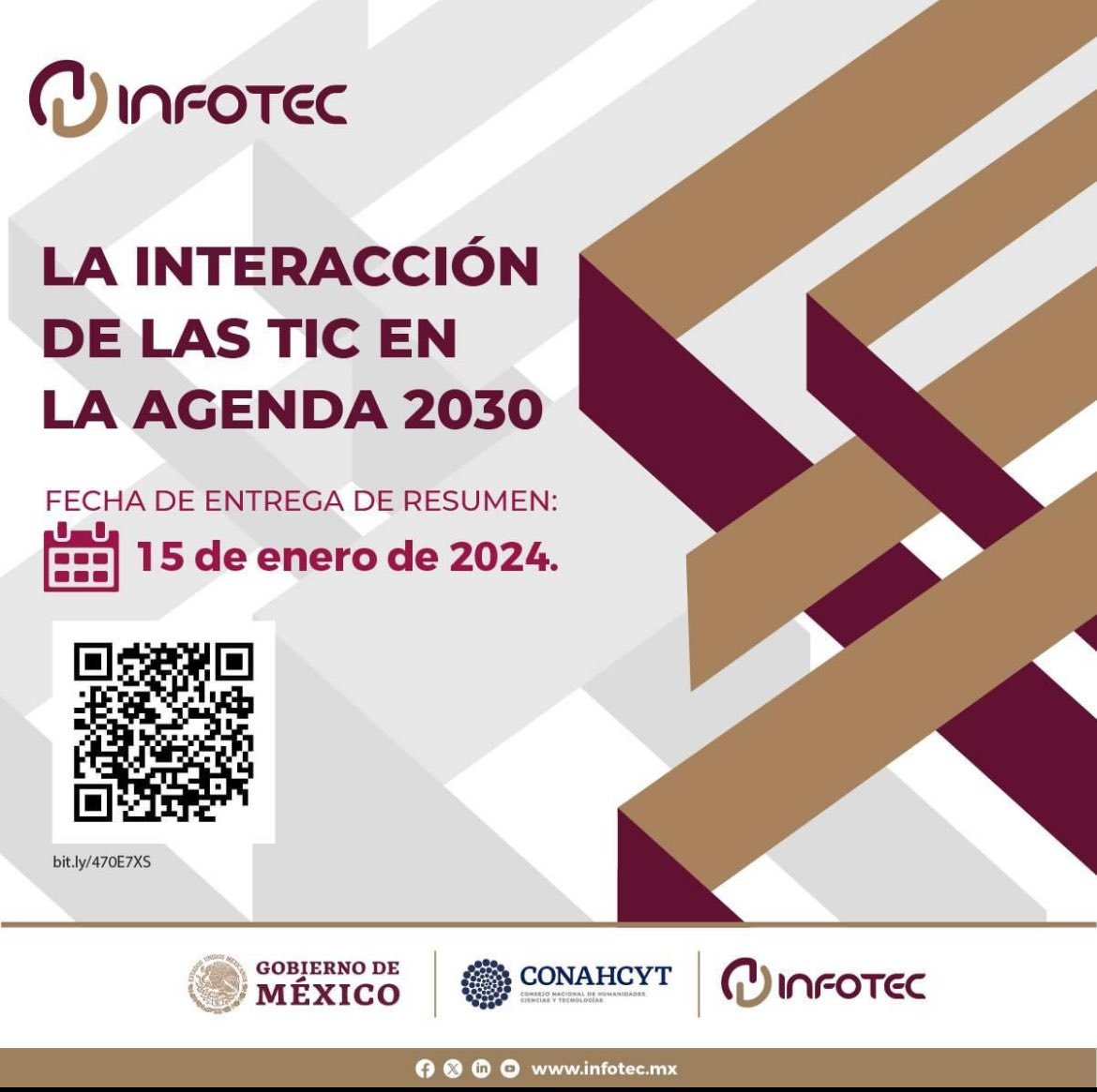 Los invitamos a participar en la obra colectiva LA INTERACCIÓN DE LAS TIC EN LA AGENDA 2030.  Detalles en infotec.mx/work/models/In…