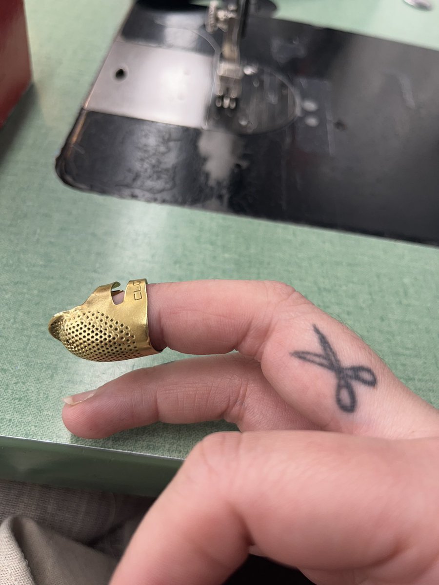 Speaking of thimbles, my sewing advice is always wear one for handsewing! It may feel awkward at first but the second you get used to it you’ll be faster at handsewing than you ever could be without one!