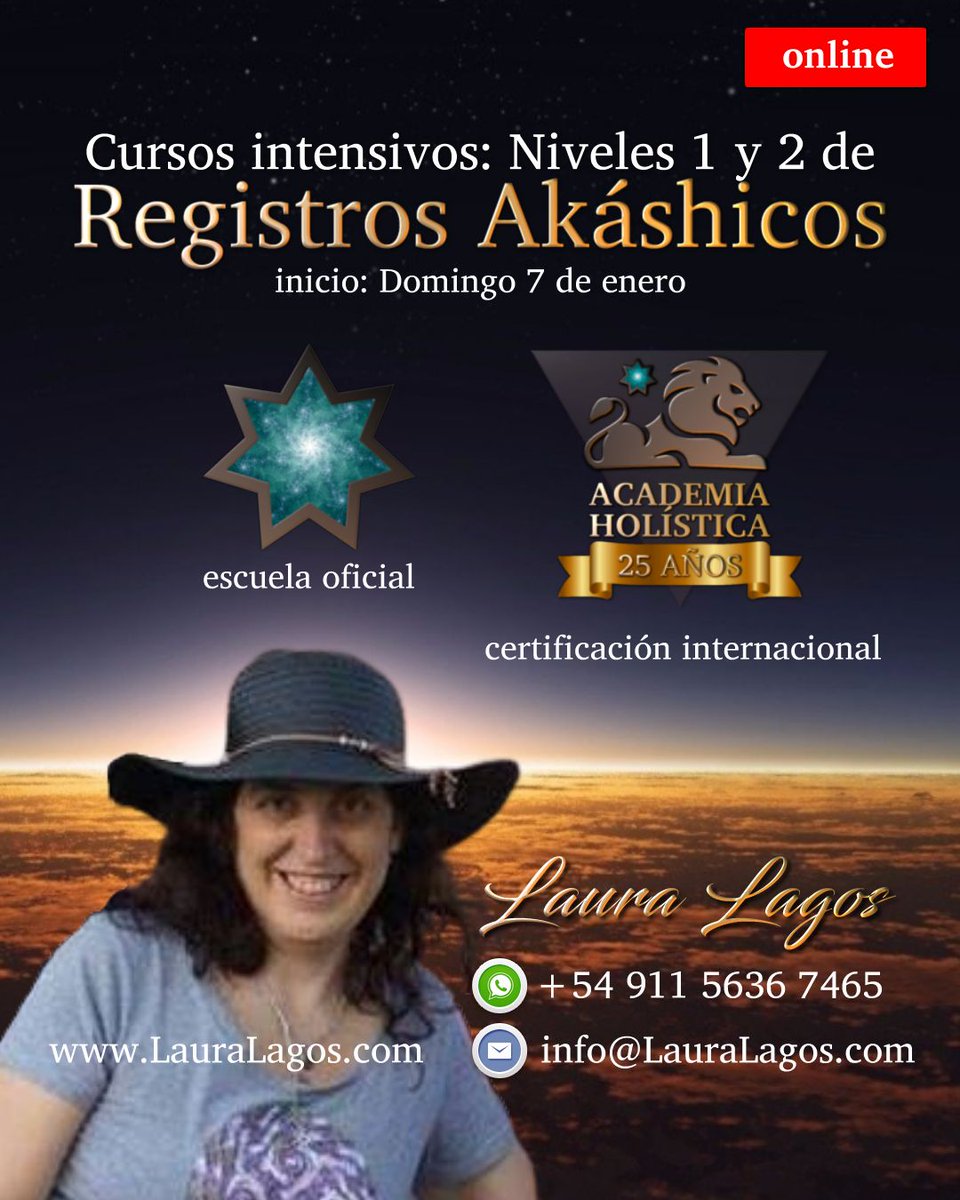 lauplagos's tweet photo. Conduce Laura Lagos ❤️
💬 WhatsApp:   +54 9 11 5636 7465
✉️ Email:   info@LauraLagos.com
👉 +Info:   https://t.co/c21s6ZkYvt

#RegistrosAkashicos #AcademiaHolistica #LauraLagos https://t.co/F7QehIvqRC