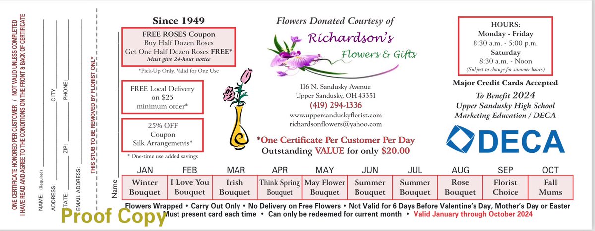 UshsDeca's tweet photo. Don’t miss out on this years’ DECA Flower Cards! Cards are $20 and all proceeds go to covering all DECA related costs for our students! DECA students are done selling Friday but we will keep sales open through January. Please reach out to us through our social media pages! https://t.co/SIxwbrWGKw