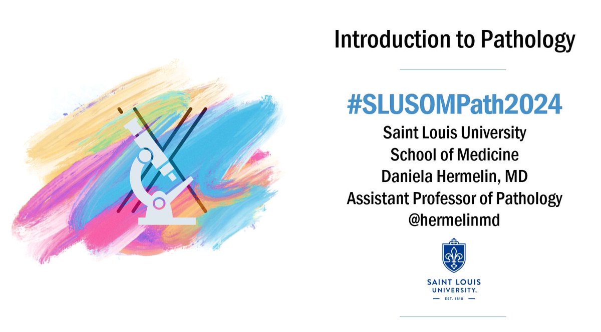 HermelinMD's tweet photo. 👋🏽Welcome #SLUSOMPath2024
Today we discussed how we will be using X as a resource to review and study #BasicPathology lecture material, extend learning beyond the classroom, + participate in #MedEd.
Let’s get started & review some of the key points
👇🏽Follow the #Tweetorial https://t.co/WQylvY0miv