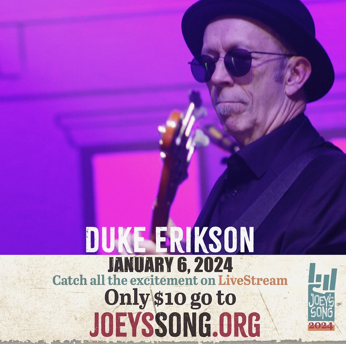Duke and I will be performing in the “Battle of the Bands” concert for @joeyssong on Jan 6th.  The one-of-a-kind concert raises funds to fight epilepsy. If you can’t make it to Madison then tune into the livestream on Saturday. Tickets are only $10. Go to joeyssong.org/about-3