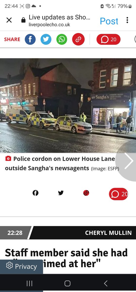 _Littlechic_'s tweet photo. Footage of the lone gunman wearing flip flops enters Sanghas Newsagents Lower House Lane Liverpool The East Lancs  Showcase cinema is on lockdown, and the police helicopter is still searching for him https://t.co/0VoMEDiBoV