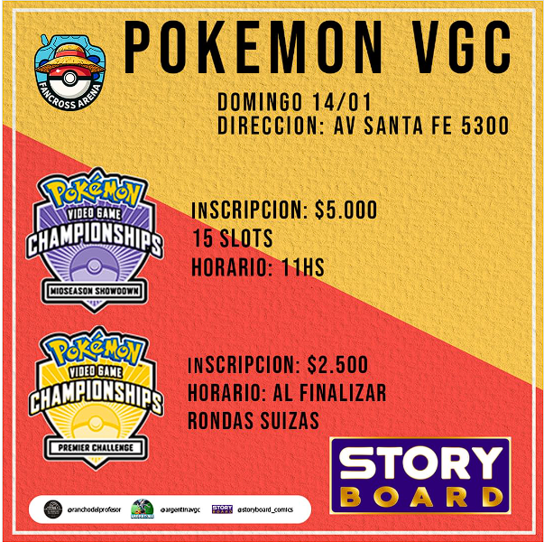 PokemonVGCArg's tweet photo. 1° TORNEO DEL AÑO❗️❗️

Continua la temporada para la clasificación al mundial 2024 en HAWAII.
No te podés perder esta doble fecha de torneos el domingo 14-01😎

-REG. F 🫡💪
https://t.co/TlfhF0kQei https://t.co/SkvxK4Xl0n