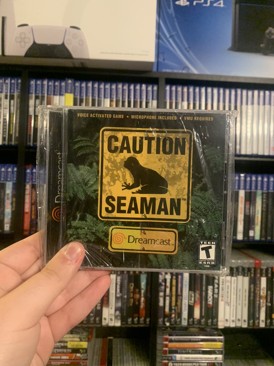 The_retro_pixl's tweet photo. Take a look at what came in the mail today! So ready to give this game a try. #Dreamcast #Sega #CautionSeaman #obsure #rare https://t.co/uaDkOfT1xF