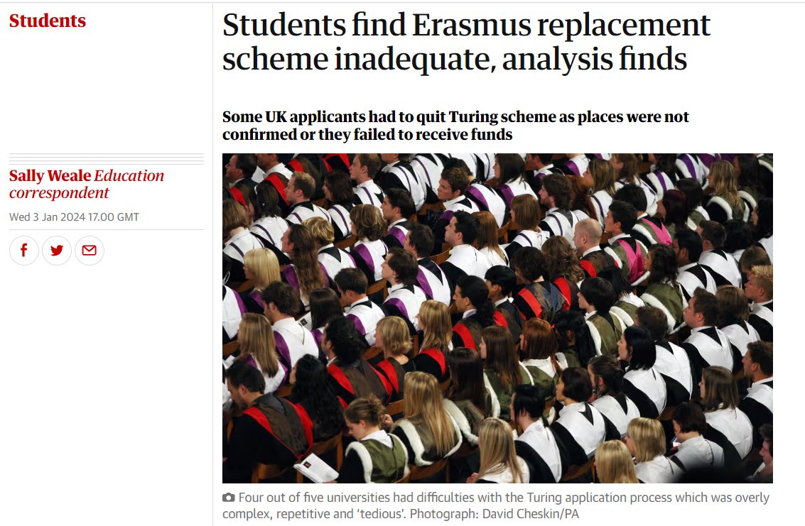 UnisNotBorders's tweet photo. File this under #BordersKillKnowledge.
As #HostileEnvironment intensifies for all migrants including migrant students & migrants working in universities, it also affects British citizens looking to broaden their horizons as well.
Source via @guardian: https://t.co/k5eITSVNLU https://t.co/INHLnsYZmr