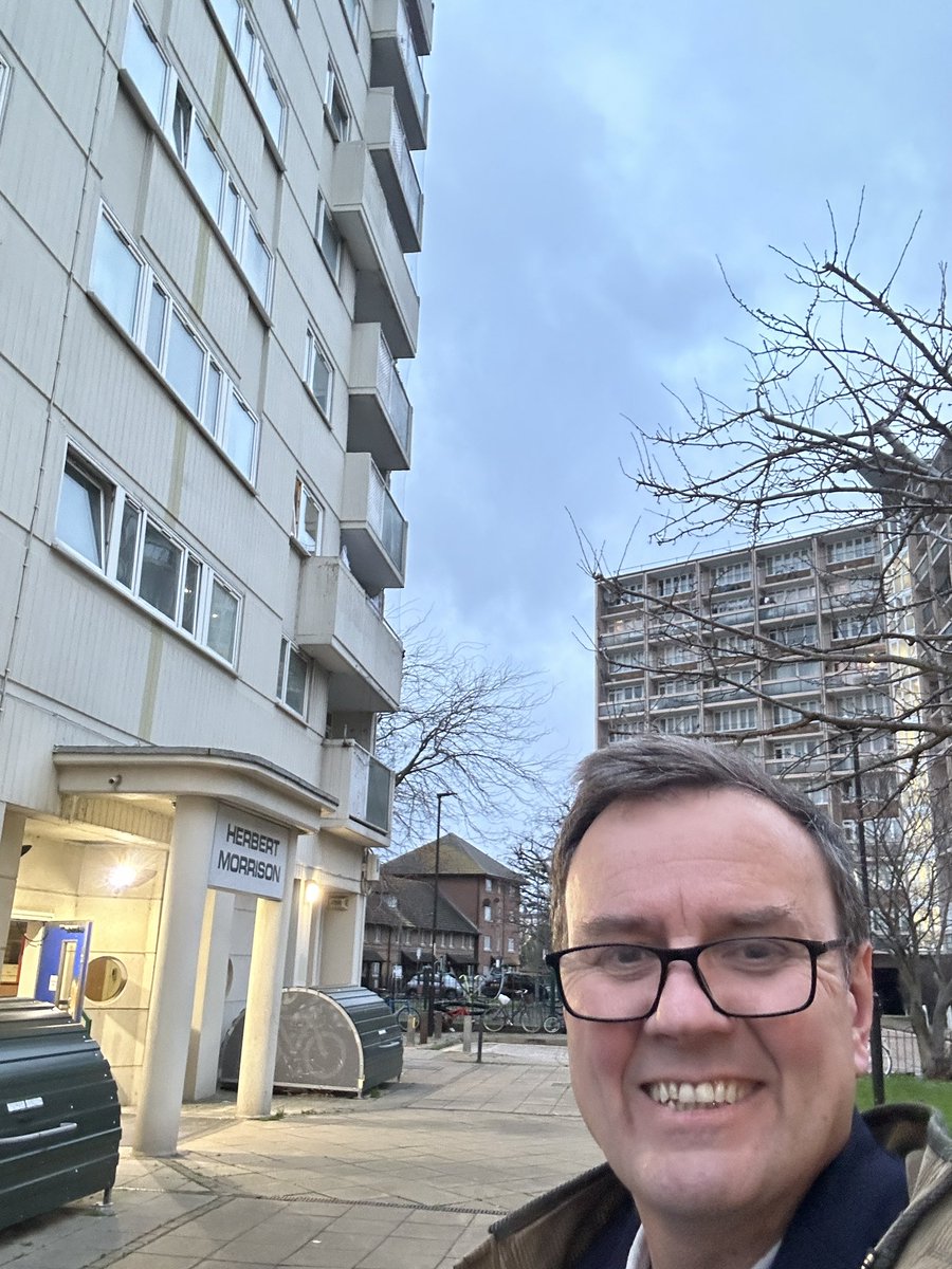 Great to be going door to door on the Clem Attlee Estate, Fulham today. I have been knocking on doors here since 1992, and I can’t remember getting a better reception for the @Conservatives Lots of support for my campaign to save the Brunswick Club from Labour Council cuts.