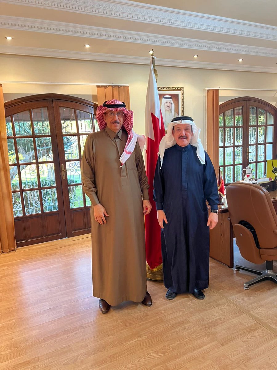 BahrainEmbMA's tweet photo. استقبل سعادة السفير خالد بن سلمان المسلم، سفير مملكة البحرين لدى المملكة المغربية، عميد السلك الدبلوماسي العربي، صباح اليوم بمكتبه بمقر السفارة سعادة الدكتور سامي بن عبد الله بن عثمان الصالح سفير خادم الحرمين الشريفين بمناسبة تعيينه سفيرا جديدا لدى المملكة المغربية. https://t.co/gn4cKkLETf