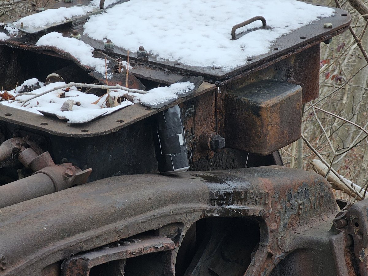 bombsfall's tweet photo. #Solarcan hide. The whole area is a dumping ground for old mining equipment, train cars and parts, etc. It's a popular hang out and mischief site so I was pleased that nobody spotted and/or messed with the can. https://t.co/KUVceljwIU