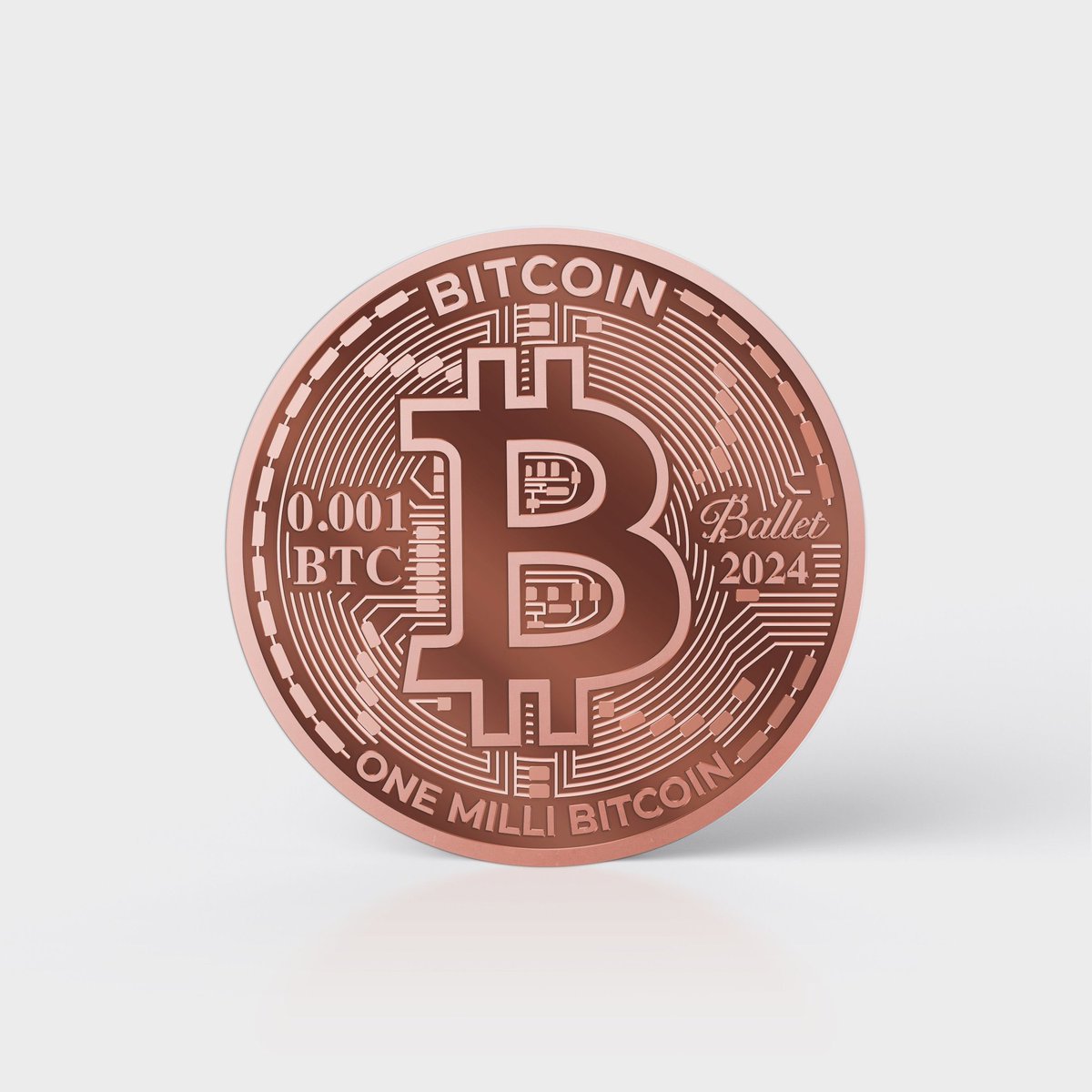 It’s shipping this week!
The One Milli Bitcoin, a new physical bitcoin from <a href="/BalletCrypto/">Ballet</a>, loaded with 0.001 BTC. 

Buy now:
coin.ballet.com