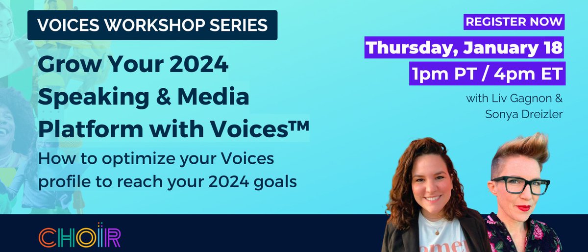Elevate your speaking &amp; media game in 2024! Join Liv &amp; Sonya on 1/18 for the Voices Workshop Series kickoff to unlock Voices' insider tips. 📝 RSVP: loom.ly/zyJBBFU 🌐 Open to all Voices members and curious non-members alike. 🚀 #VoicesWorkshop #2024PlatformGrowth