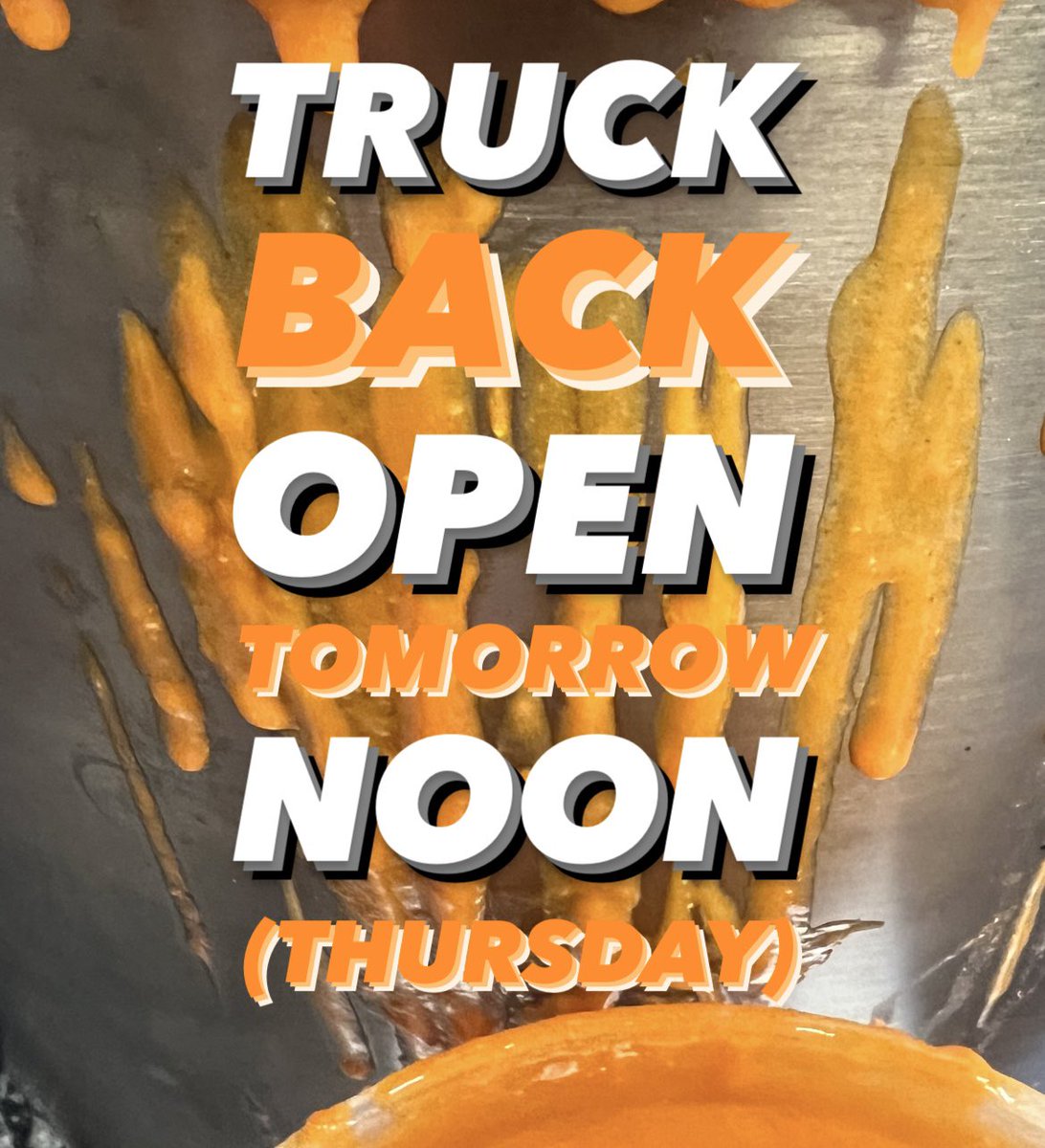 YES YES! Our truck <a href="/trumanbrewery/">The Truman Brewery</a> back open tomorrow (Thursday) from noon! 🍗🍗🍗