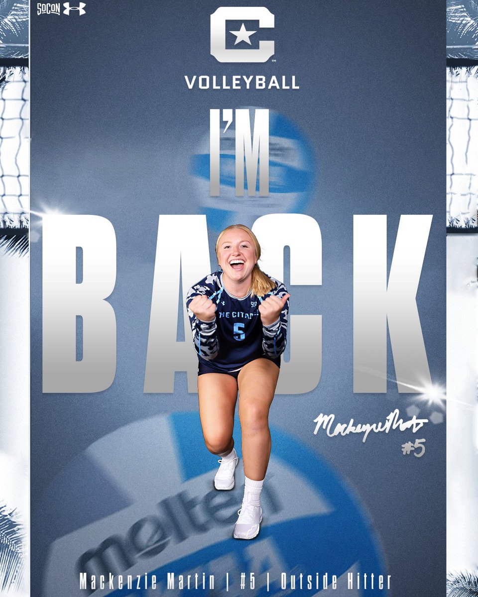 CitadelVB's tweet photo. We are excited to have Jaelynn and Mackenzie return for the 2024 season! 💪

#BattleReady https://t.co/xj47VtGdwg