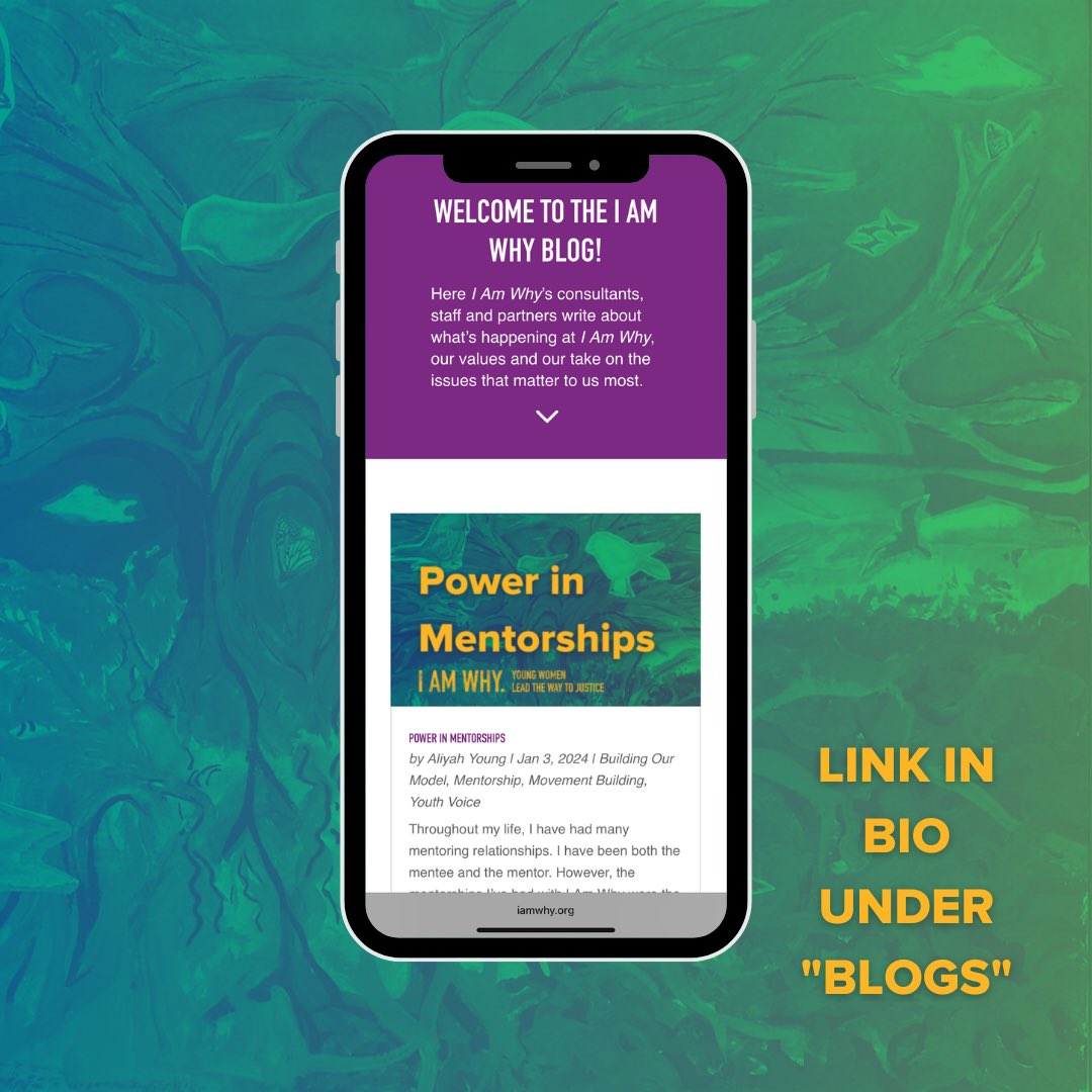 IAmWhyJustice's tweet photo. 🚨NEW BLOG ALERT 🚨 

January is Mentorship Month‼️ Stay tuned with us @IAmWhyJustice all month long to learn about our approach to mentorship.

Read "Power in Mentorships," on our website, https://t.co/5X3SS7DByU. #LinkInBio under “blogs” https://t.co/5xgukbsQ5k