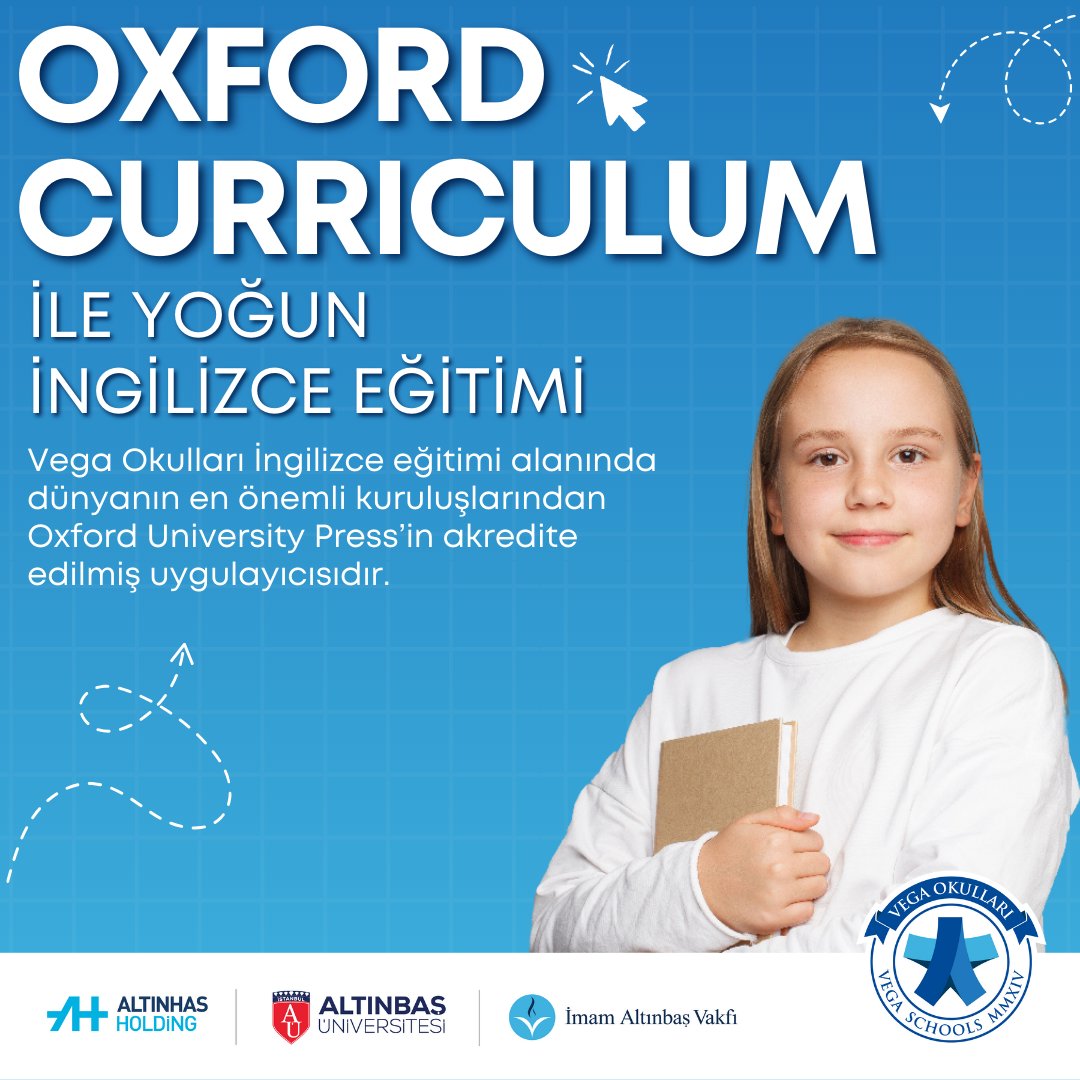 Vega Okulları İngilizce eğitimi alanında dünyanın en önemli kuruluşlarından Oxford University Press’in akredite edilmiş uygulayıcısıdır. 

#ingilizceegitimi 
#oxfordcurriculum 
#çiftdillieğitim 
#egitimingucluyildizi 
#vegaokulları