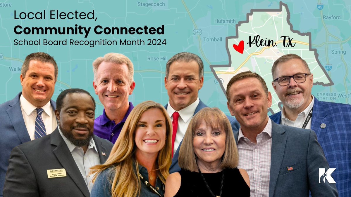 Happy #SchoolBoardMonth to our @KleinISD Board of Trustees, an incredible team of servant-hearted leaders in our Klein community who give their all for our kids! ❤️ Please join me as we celebrate these outstanding elected volunteers in our #KleinFamily this month!