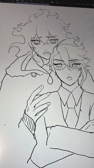 色塗り練習用に描いたいであず初描き💀🐙
