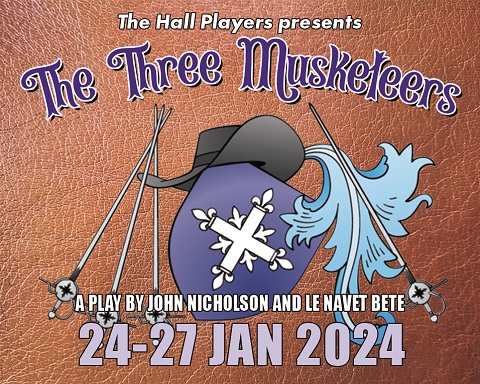 PrestonPlayhous's tweet photo. At the end of January, it is definitely all for one and one for all as @HallPlayers present The Three Musketeers with all the characters played by 4 actors. Can you work out who is who? Book now by clicking https://t.co/U4c4LlB198 or call 01772 252288 #PHShows #PrestonPlayhouse https://t.co/Kc36ymrCPj