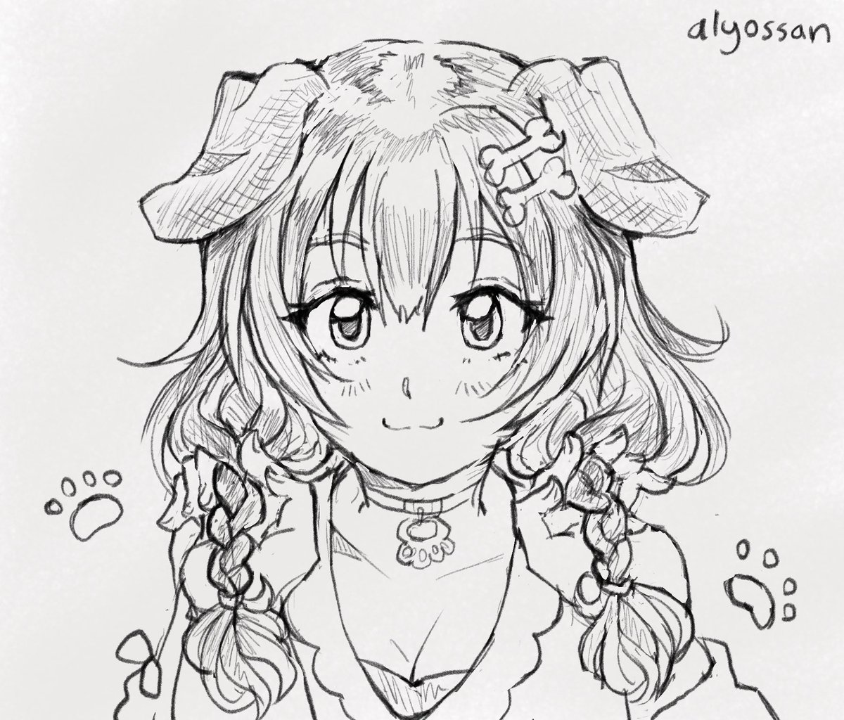 Another pencil sketch test! Inugami Korone :3

#できたてころね 