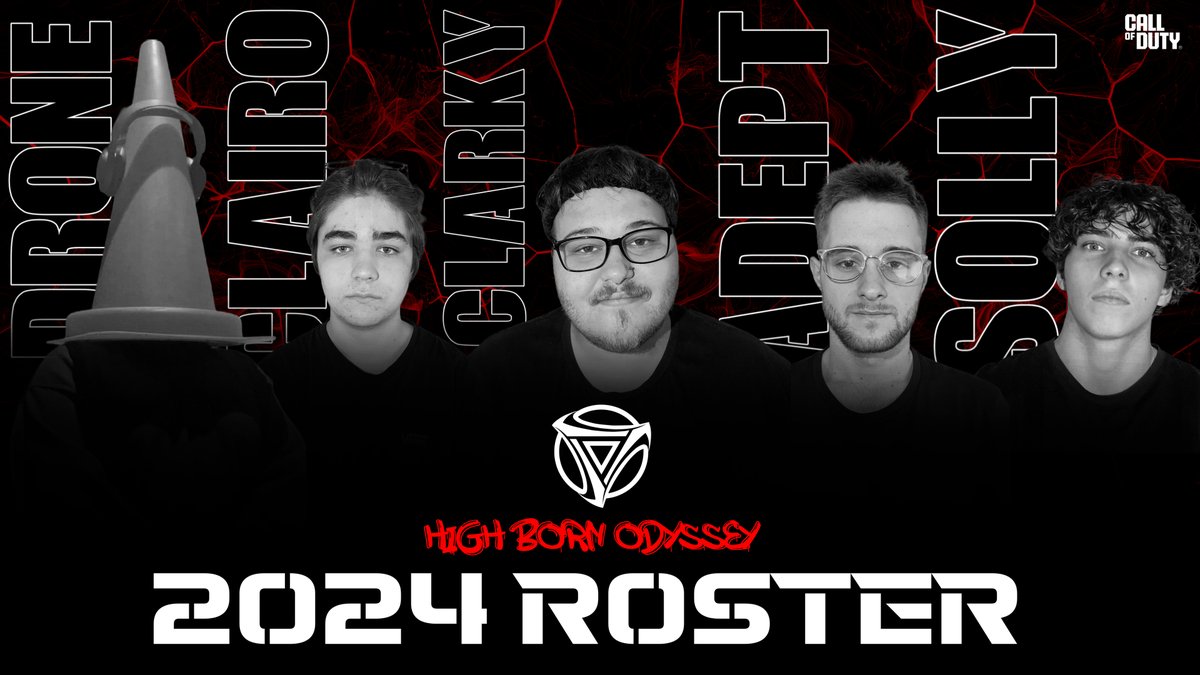 NEW TEAM ANNOUNCEMENT 📢

HIGH BORN ODYSSEY🎮

No need for any introduction, just look at this fire Call Of Duty Roster🔥

<a href="/Dronus_/">Drone</a>  👑
<a href="/xeojoshy/">👻</a> 👑
<a href="/Clarky_Za/">Clarky</a> 👑
<a href="/Dil_Cronus/">Dil_Cronus</a> 👑
<a href="/StaticSolly/">Ryan</a> 👑

#HBZa #HighBornEsports #CallofDuty #eSports #gaming #CODZAGrind #RealTechZa
