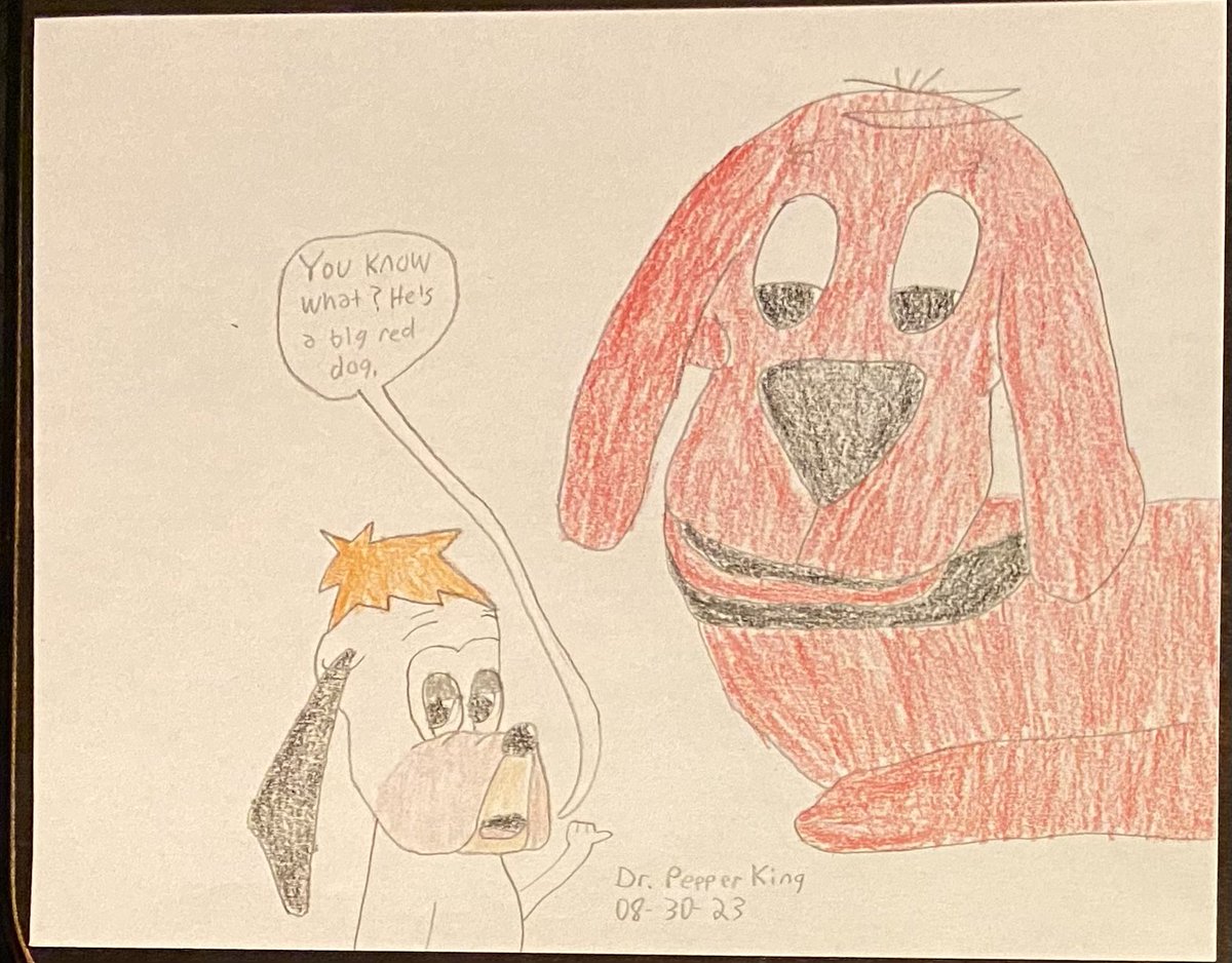 DrPepperKingVA's tweet photo. 🧵For today’s art bump, my drawings of Clifford himself!
#CliffordTheBigRedDog #KryptoTheSuperdog #GravityFalls #DroopyDog #TraditionalArt #ArtistOnTwitter https://t.co/j1BuoRnmUd