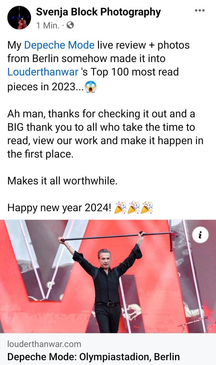 Great memories from last summers <a href="/depechemode/">Depeche Mode</a> show  at <a href="/Oly_Berlin/">Olympiastadion Berlin</a> for <a href="/louderthanwar/">Louder Than War</a> 🖤