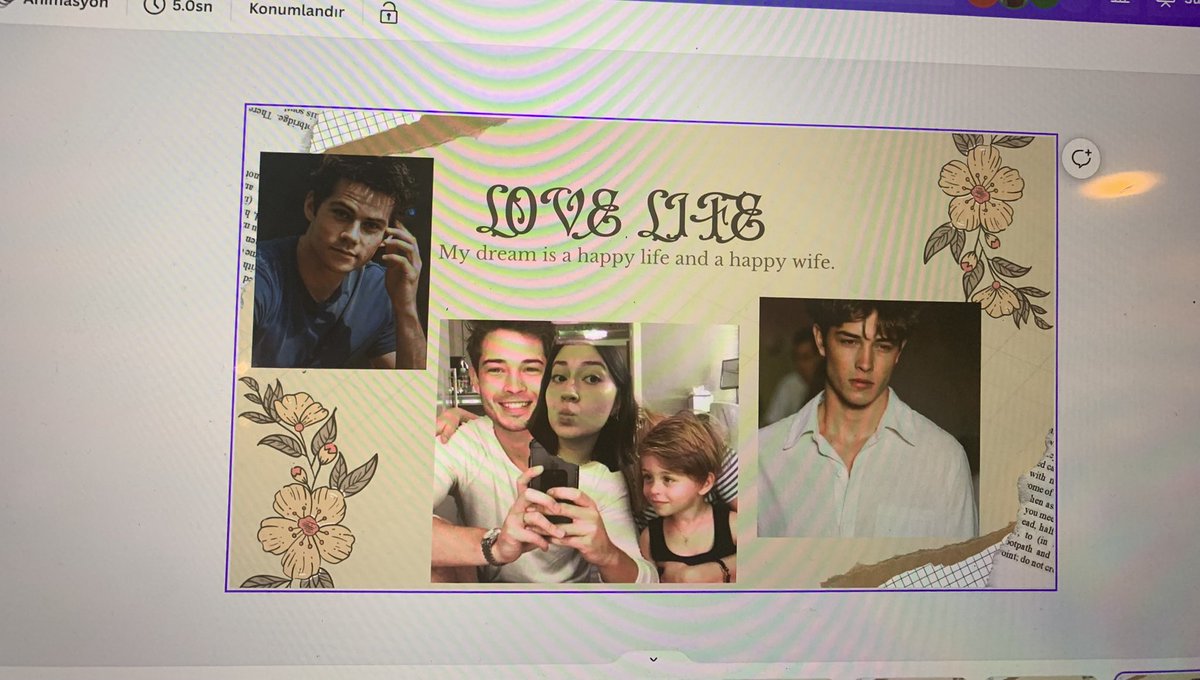 Arkadaşlarıma gecikmeli vision board sunumum