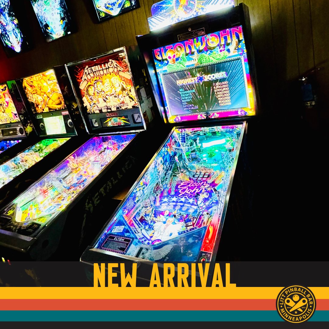 littpinballbar's tweet photo. Let’s kick off the 2024 with a new game, shall we?
#pinball #littpinballbar #LITT #littpinball #jerseyjackpinball #eltonjohn #newgameday #pintech #uptown https://t.co/yq5tsB2eaK
