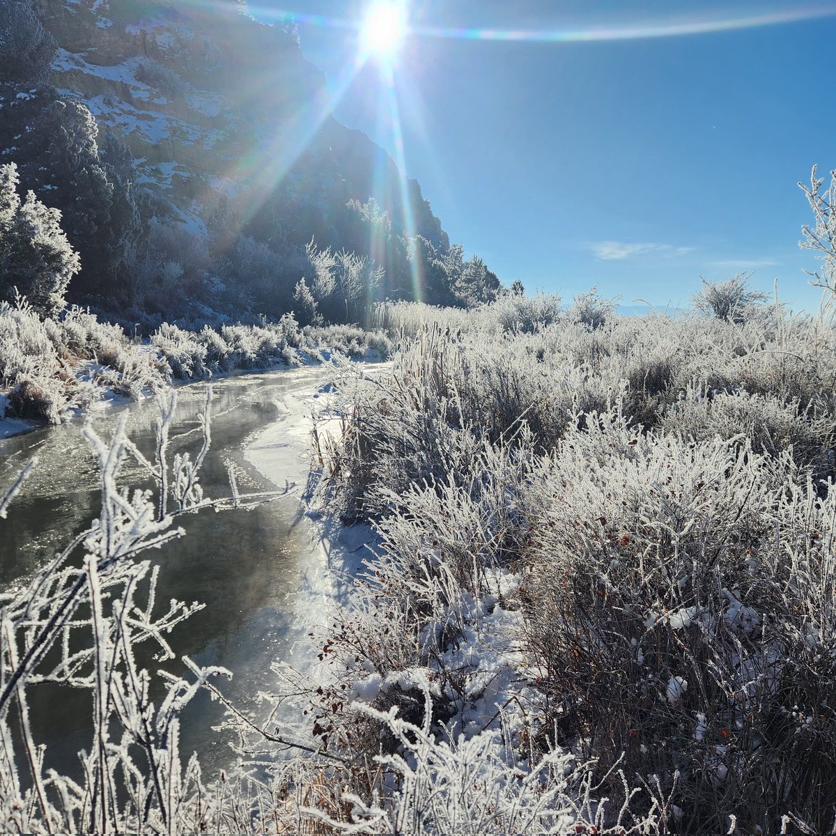 Beautiful cold day in the lower Madison watershed.