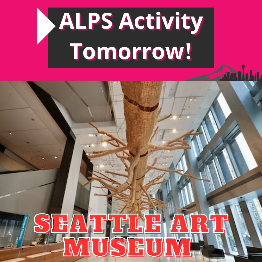 ALPS_School's tweet photo. Do you enjoy viewing interesting art exhibits? Join the ALPS activity to visit the Seattle Art Museum tomorrow! You can see an awesome collection of works by indigenous artists of the area!
#alpslanguageschool #alpsactivities #studyinseattle #art #museum #seattleartmuseum https://t.co/Lw4P5Is6kM
