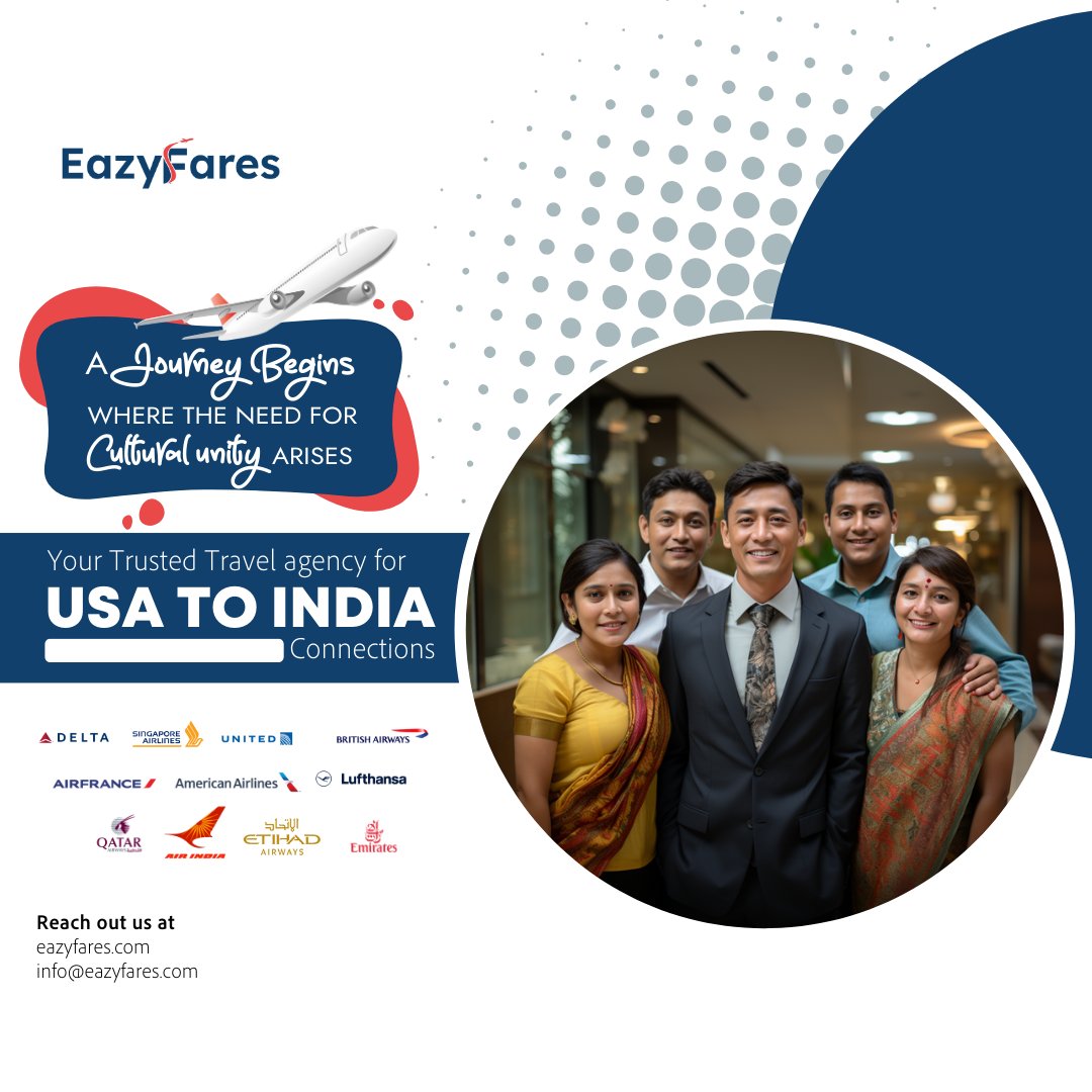 Family reunion alert! Winter's here, and Eazyfares is bringing families closer with 40% off flights from the USA to India! Don't miss out on the love, laughter, and chai.
#traveladdict #CheapFlightsToIndia #UrgentFlightBooking  #LastMinuteFlightToIndia #SeniorTravel