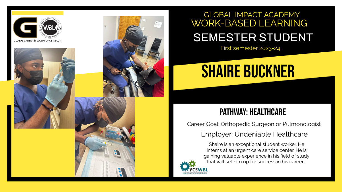 WBL Semester Student! Awesome job Shaire!
