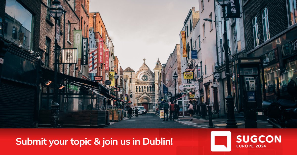 New year, big plans! #SUGCON Europe 2024 is coming to Dublin, Ireland, on April 11-12.  Call for speakers closes this Sunday! Submit your topic for an unforgettable experience. Stay tuned for early bird tickets. Submit now 👉sessionize.com/sugcon-europe-…