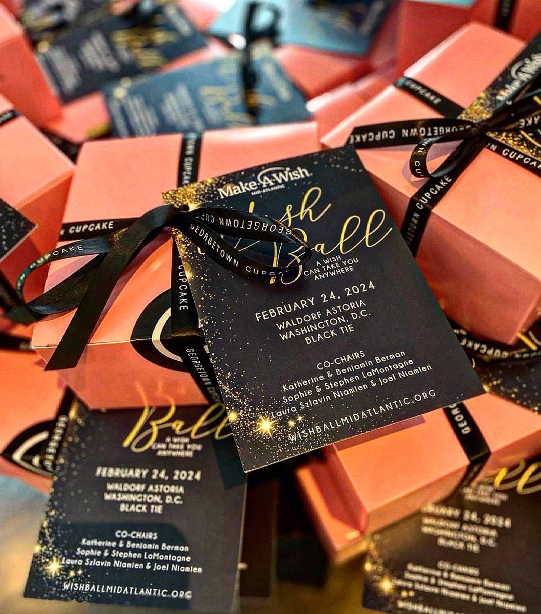Georgetown Cupcake is proud to be the presenting sponsor of the 2024 @wishmidatlantic Wish Ball! Join us for this magical gala co-chaired by @katherinesophie &amp; help make dreams come true for local children battling critical illnesses. Purchase tickets 👉 wishballmidatlantic.org