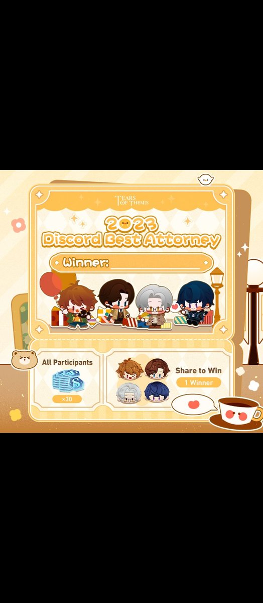 LunaFishhh's tweet photo. Happy New Year 2024!
I have chosen the 8th event (Mystery of Bakerlon) because I fell in love with its story! Those plot twists were amazing! 

#TearsOfThemis 
#2023DiscordAwardNight https://t.co/WXI8kDR3Gy